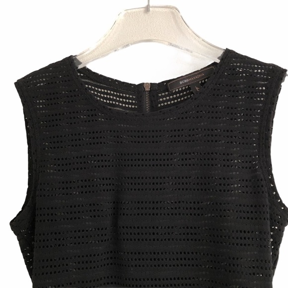 BCBGMaxAzria Evia Black Peplum Top XXS - Picture 5 of 10